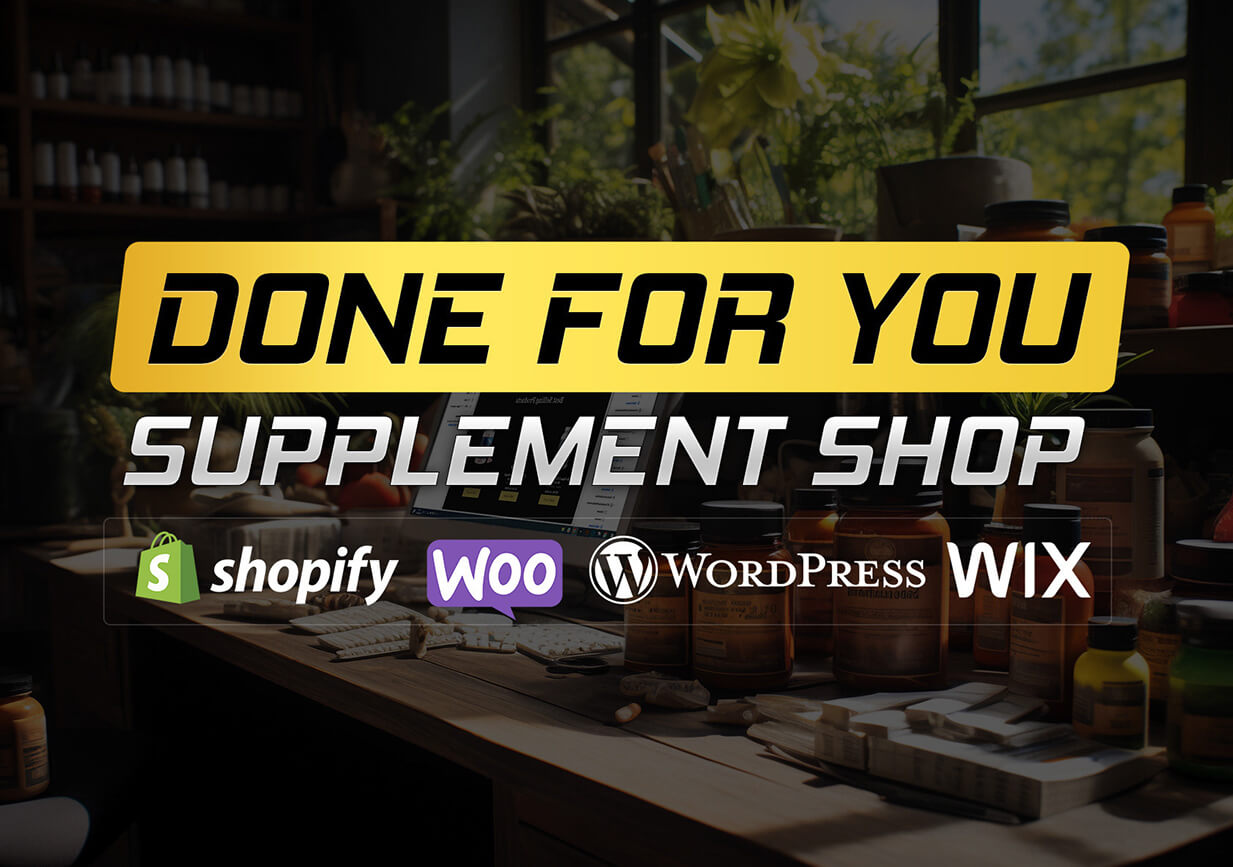 Supplement Shop Mega Pack: WooCommerce, Shopify, Wix