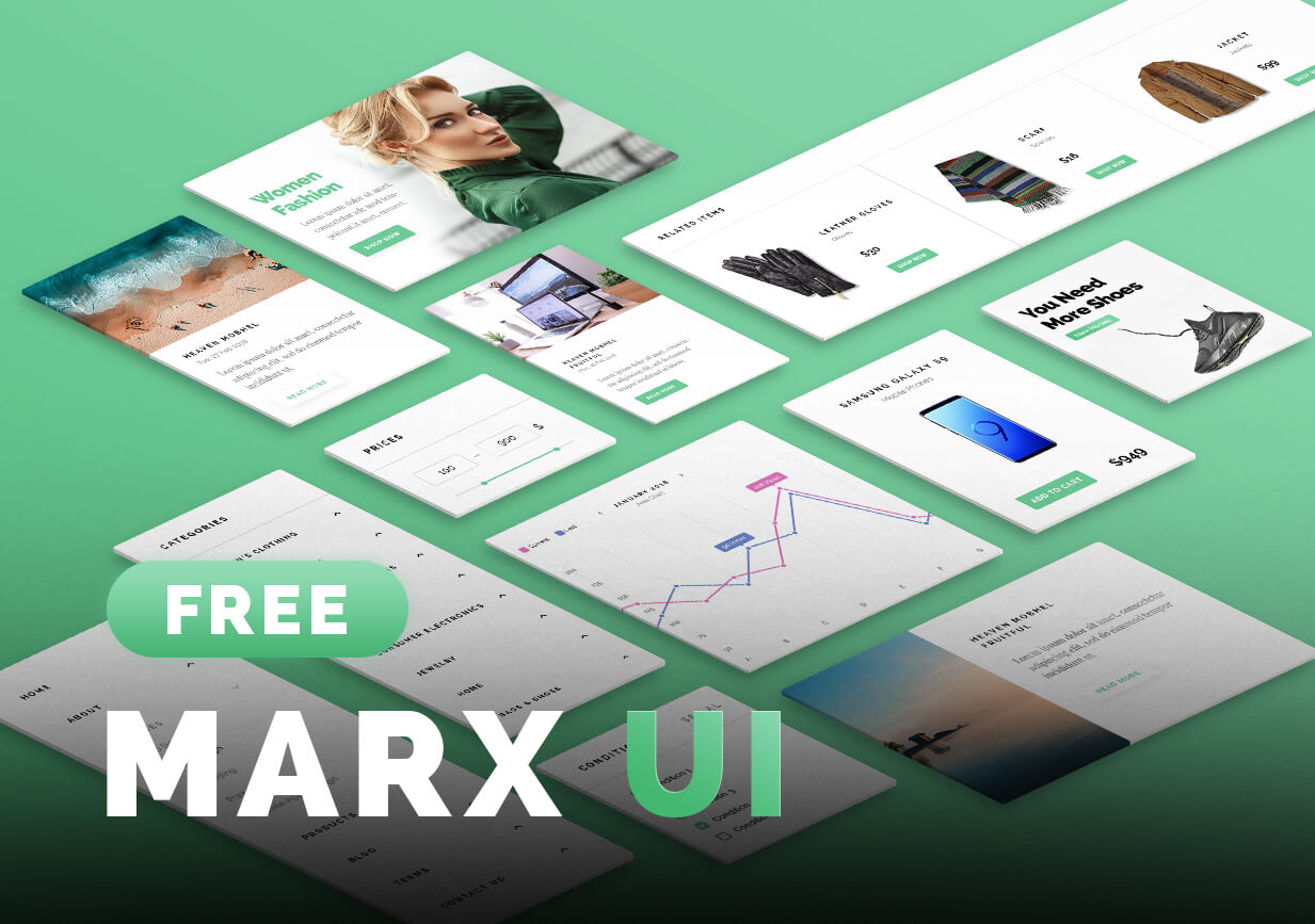 MARX - FREE UI KIT [PSD]