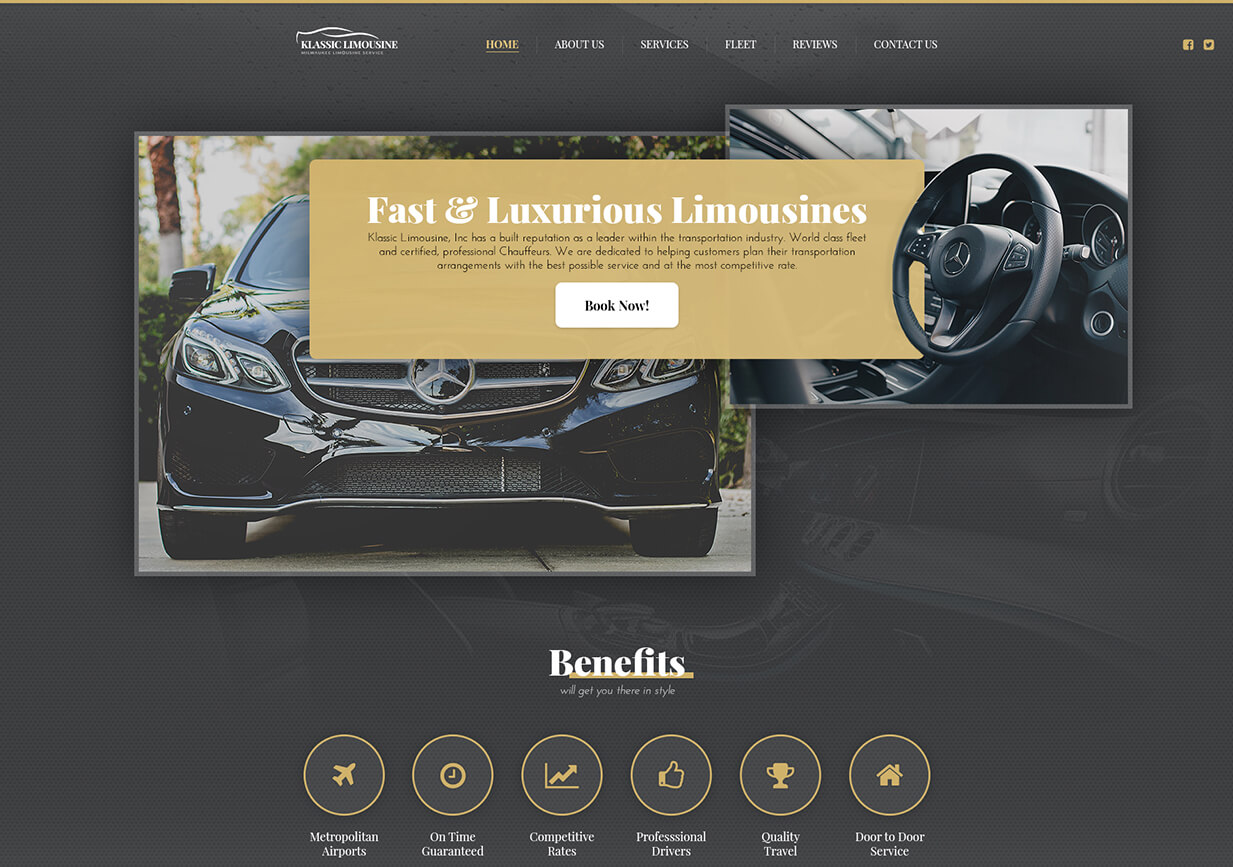 Luxury Limousine Website Design: Ride in Style Online