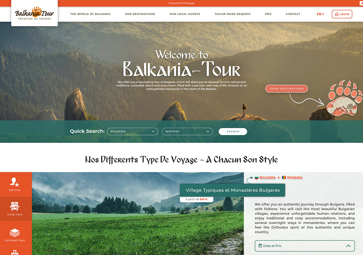 Travel Agency Website Design