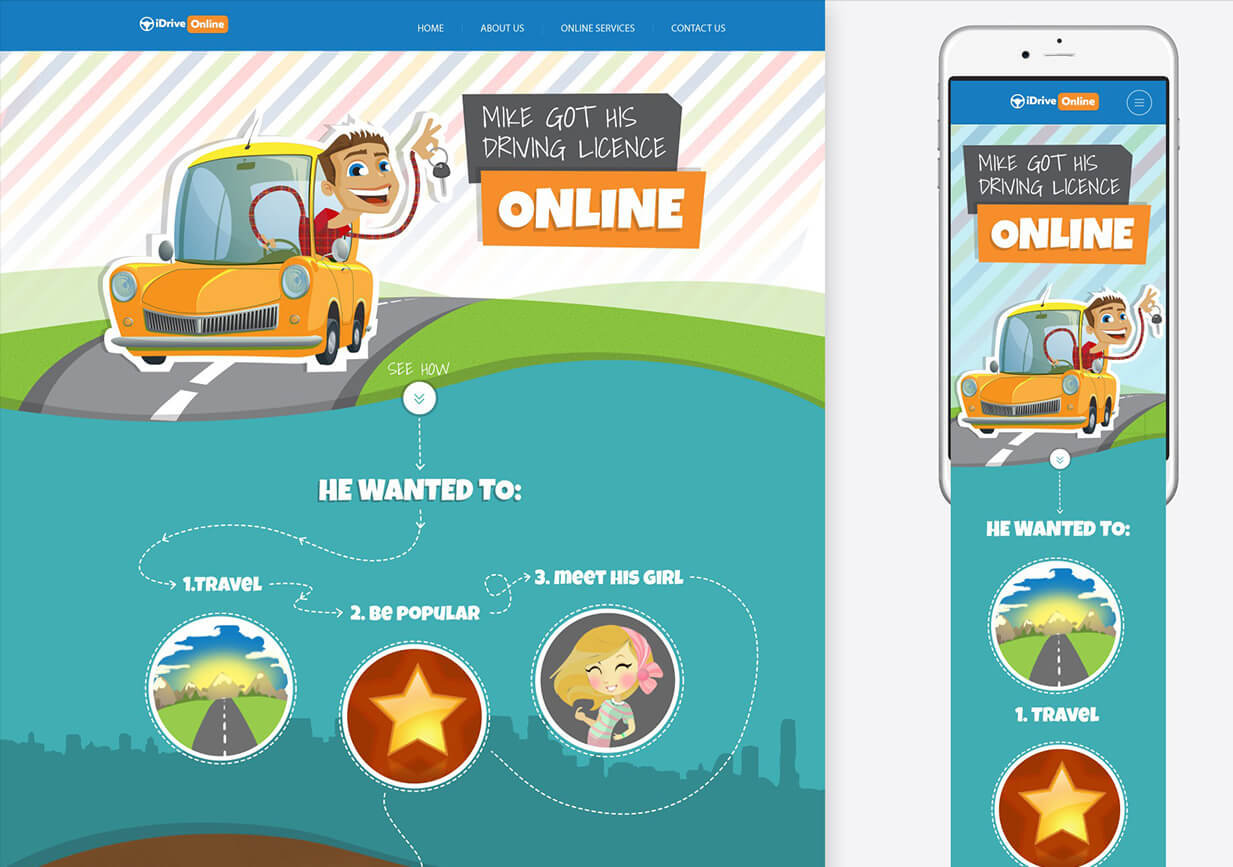 Creative Website for Online Driving School