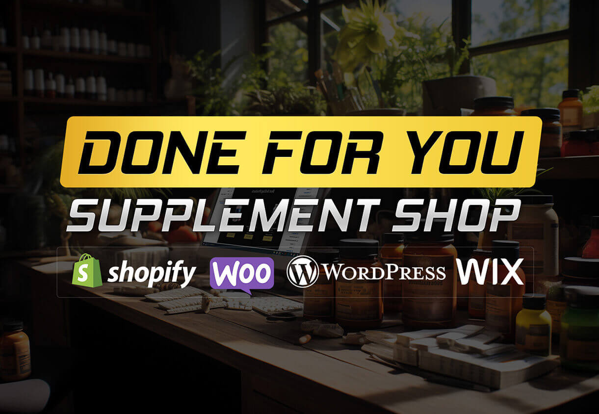 Supplement Shop Mega Pack: WooCommerce, Shopify, Wix